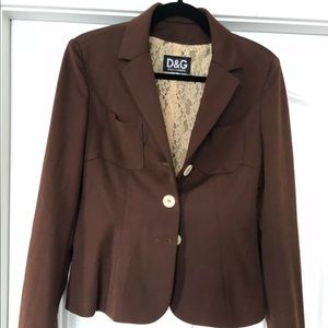 Dolce Gabbana Women’s Brown Blazer Size 28/42 NEW
